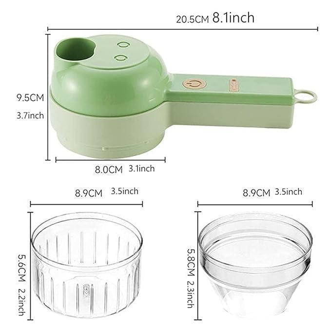 Cut, Chop & Mince in Seconds – 4-in-1 Electric Vegetable Cutter