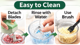 Cut, Chop & Mince in Seconds – 4-in-1 Electric Vegetable Cutter