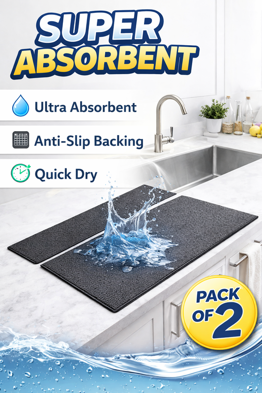 💧 Ultra Absorbent Quick-Dry Kitchen Mat 🔥