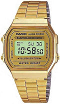Casio Vintage Gold Digital Watch - Water Resistant Unisex Classic