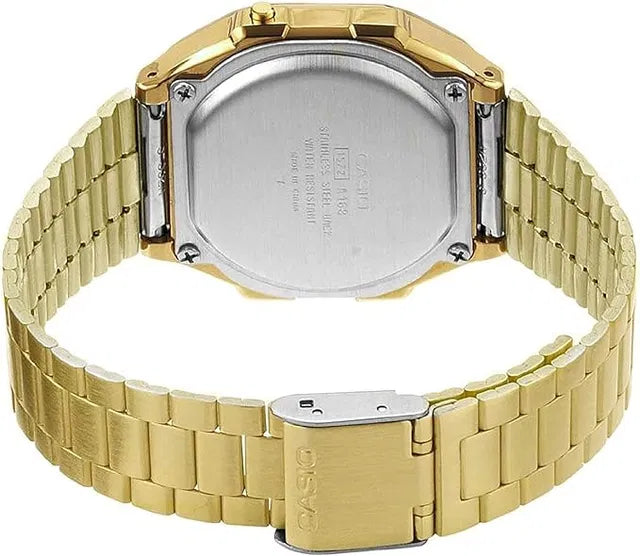 Casio Vintage Gold Digital Watch - Water Resistant Unisex Classic
