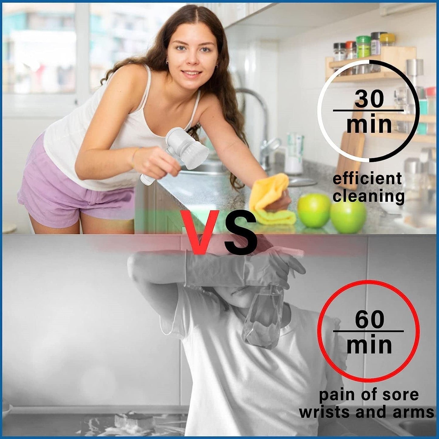 5-in-1 Electric Spin Scrubber – Cordless Multi-Surface Cleaner